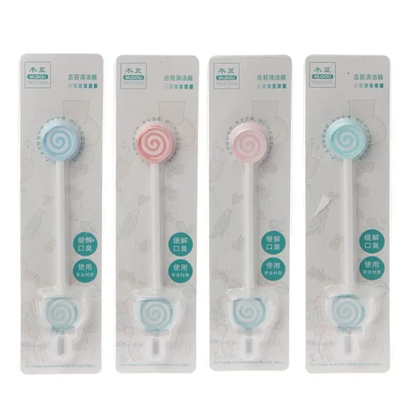 Tongue Cleaning Brush Lollipop Child Tongue Scraper Cleaner Baby Care Christmas Baby Kids Gift Teething Toys For Babies