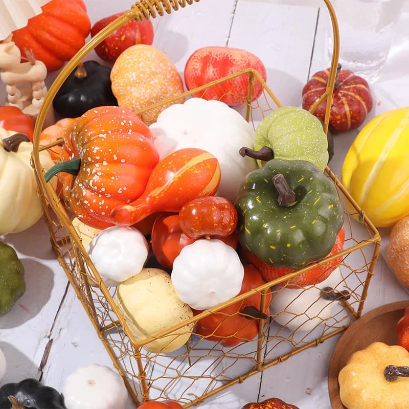 Mini schiuma simulata modello di zucca verdura soggiorno oggetti di scena artigianato fai da te festa di Halloween giorno del ringraziamento decorazioni per la casa