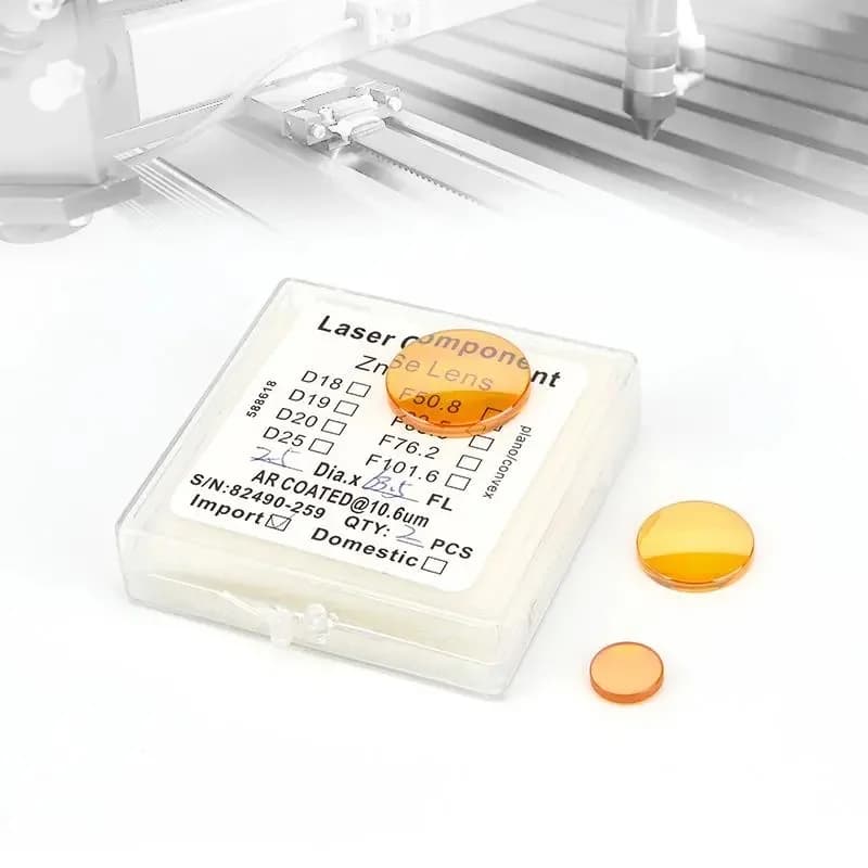 Obiettivo di messa a fuoco CVD CO2 diametro. Lunghezza focale 20/22/25/28 mm 38,1-190 mm Adatto per macchine da taglio e incisione laser da 150-500 W