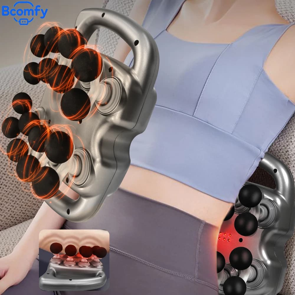 Massage Gun High-Frequency Vibration Body Massage Gun 16-Head Fascia Gun Back and Waist Massager Neck Shoulder Massager