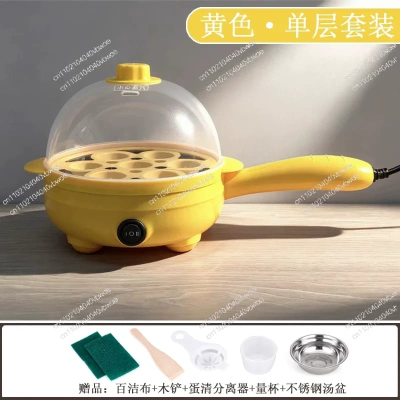 Plug-in pan with steam egg temperature control for frittata with smart switch