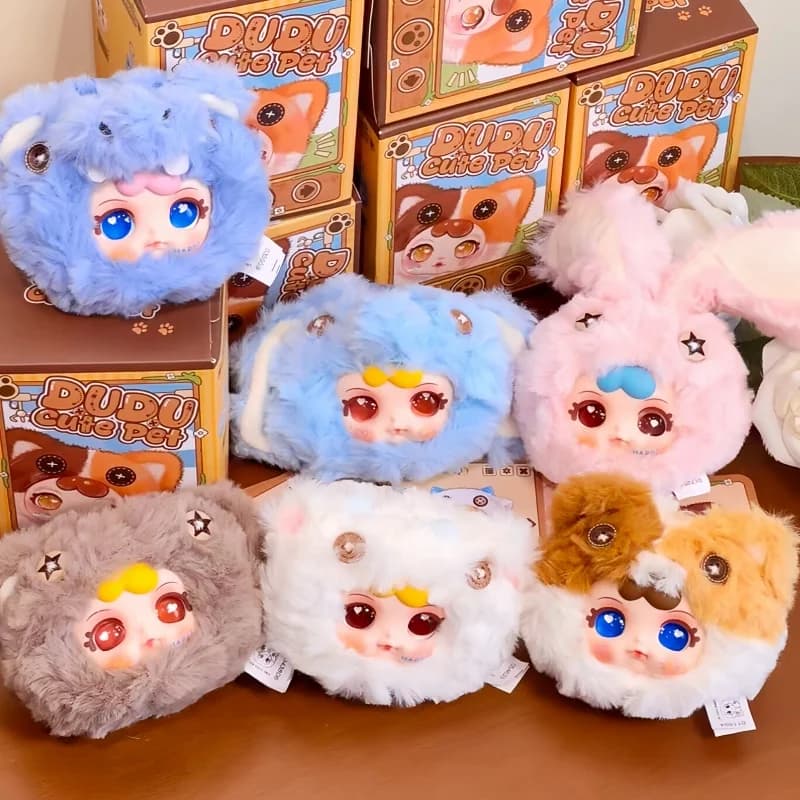 Nuovo genuino Dudu Cute Pet Series Blind Box Giocattoli alla moda Kawai Vinly Pendenti in peluche Figurine Borse decorative Regali per le ragazze