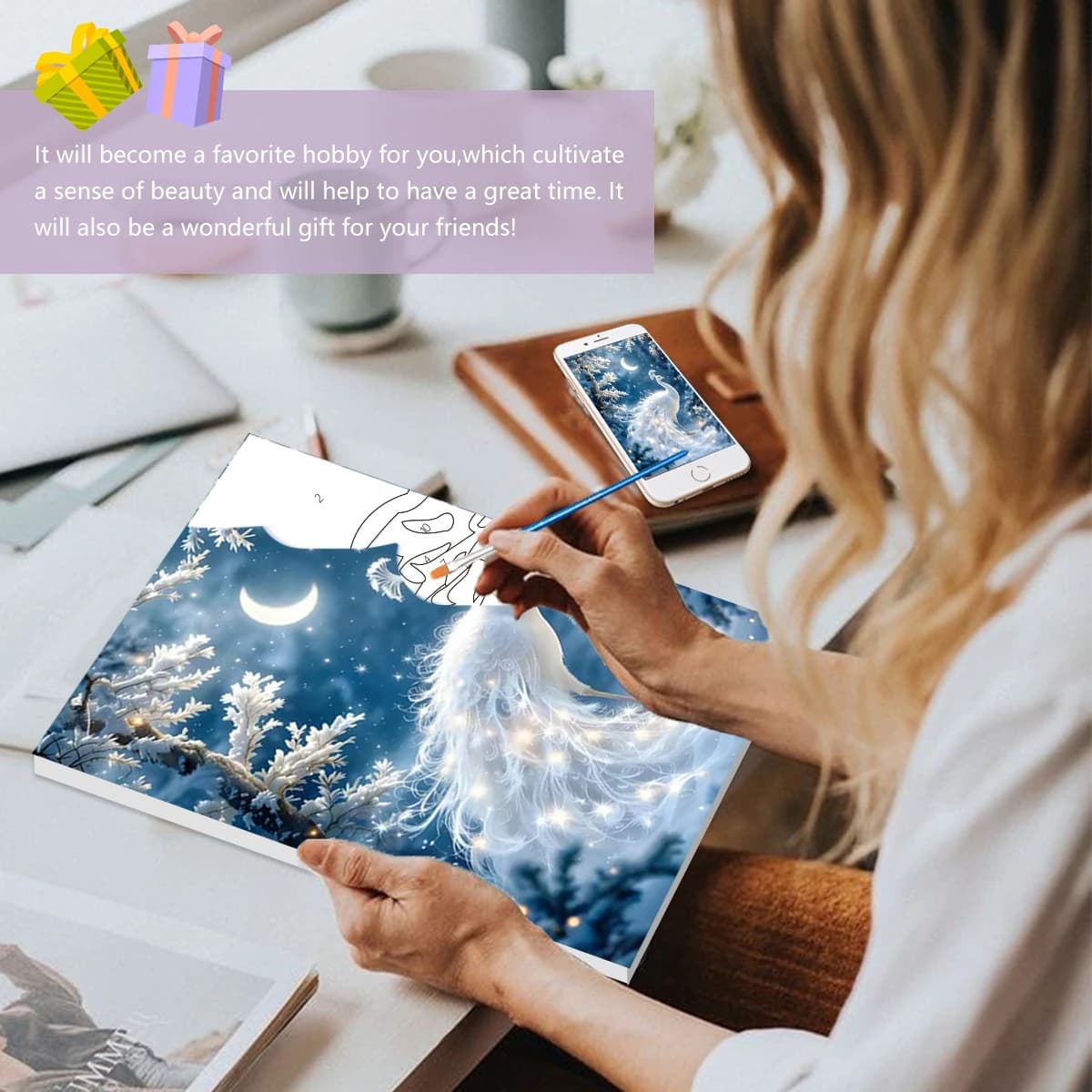 SDOYUNO Pittura con numeri: Kit Pittura Decorativa Facile per Principianti - Animali 20x30cm con Cornice su Tela
