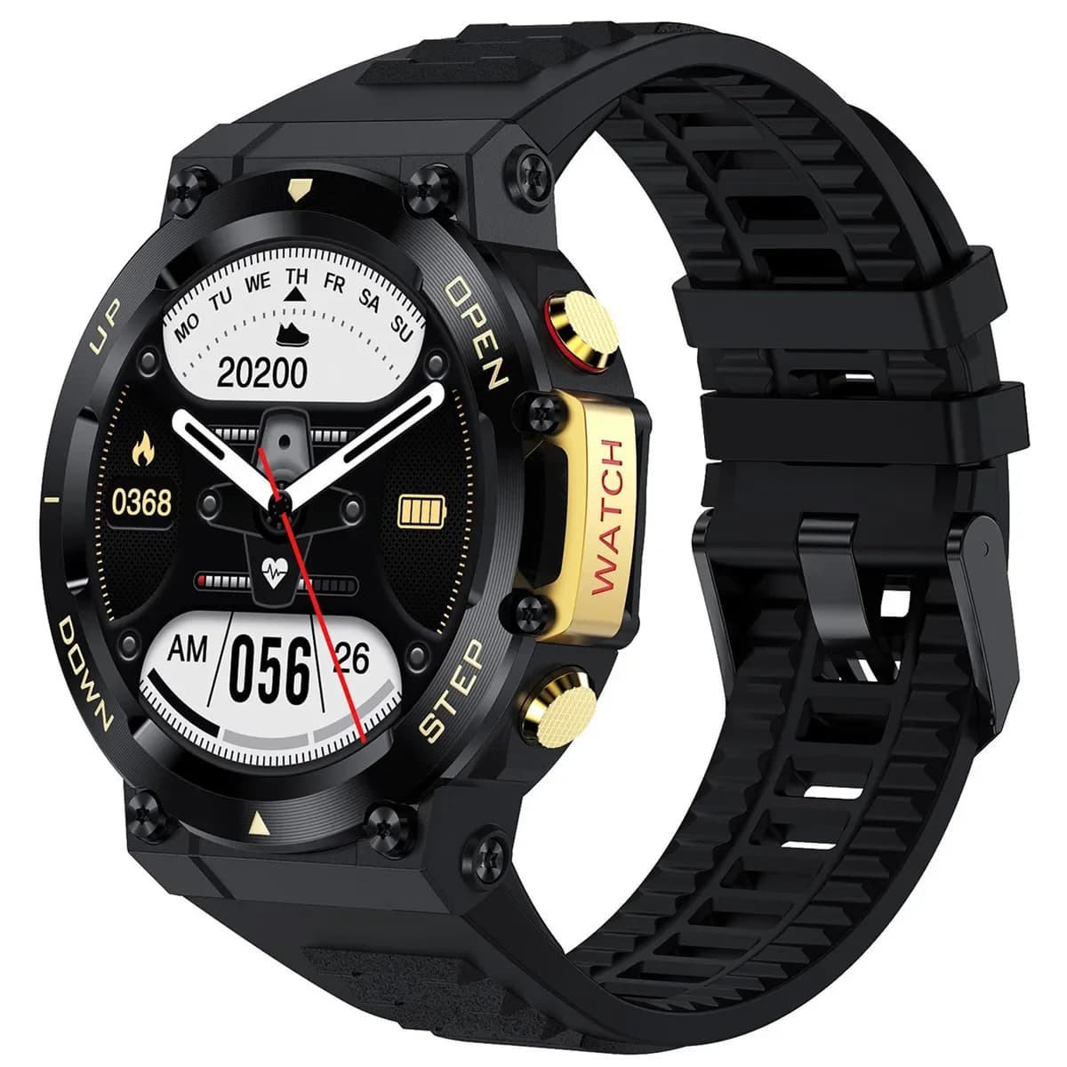 Men's Waterproof Smart Watch Fitness Bracelet 400mAh Wrist Watch Bluetooth Health Monitoring Sports Smartwatch Tracker