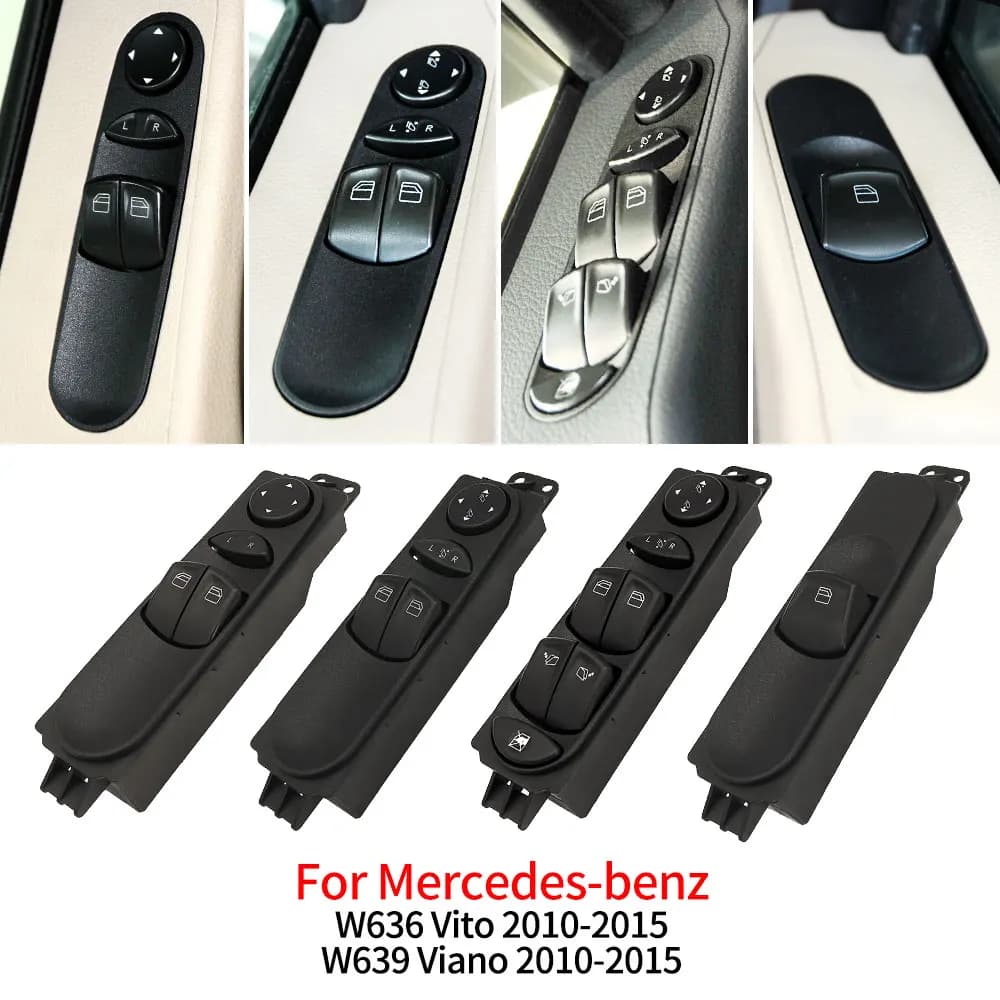 Sostituzione accessorio interruttore finestrino principale per auto elettrica per Mercedes Benz W639 VIANO VITO / MIXTO 6395451013 2010-2015
