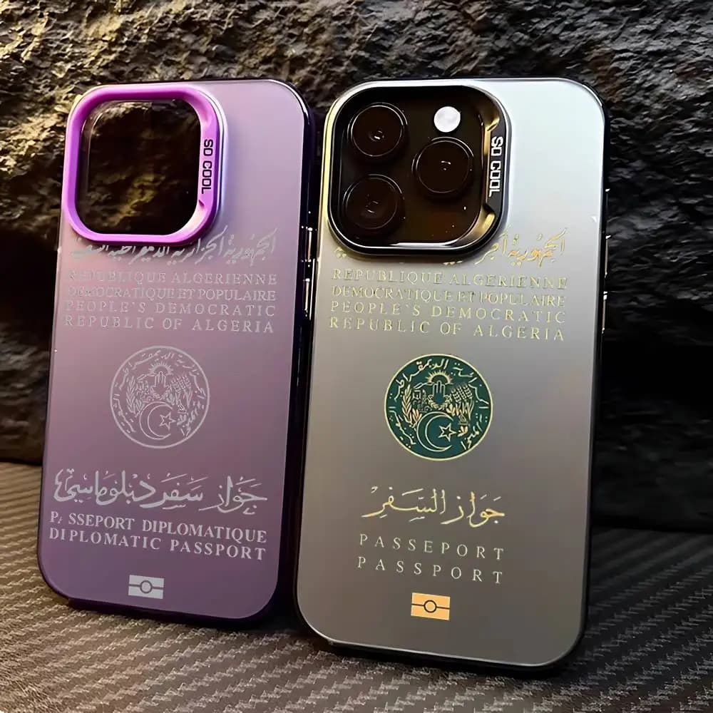 Custodia per telefono A-Algerias P-Passports per iPhone 17 16 15 14 13 12 Mini 11 8 7 Pro Max Plus, custodia colorata