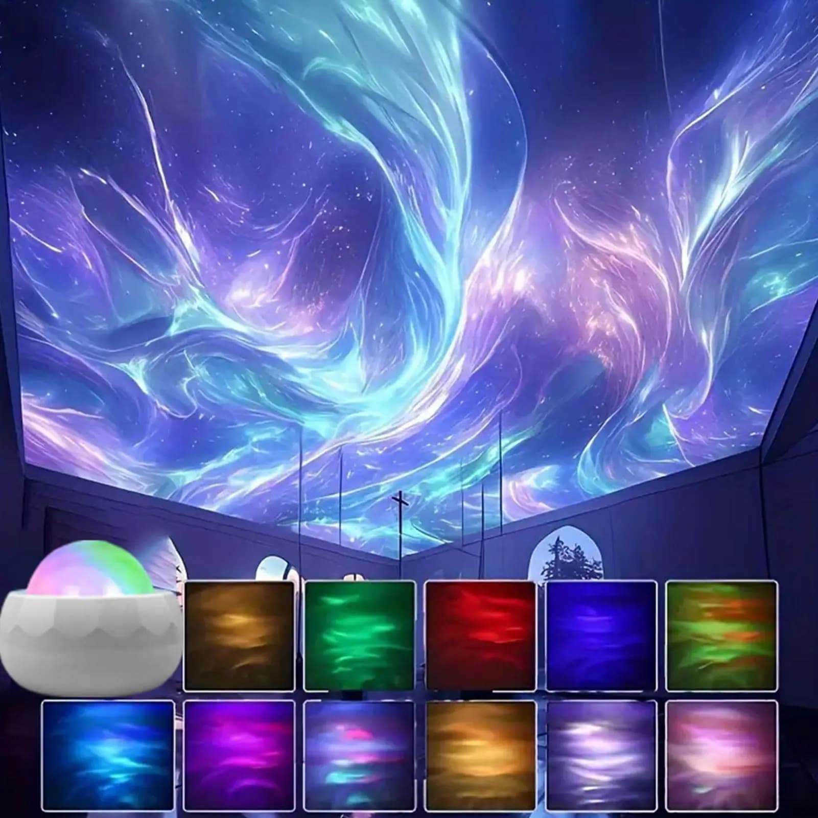 Galaxy Light Projector Portable Lighting Lamp Star Projector galaxy for Maternal School Desk Family Outdoor Party Meditation for Indoors