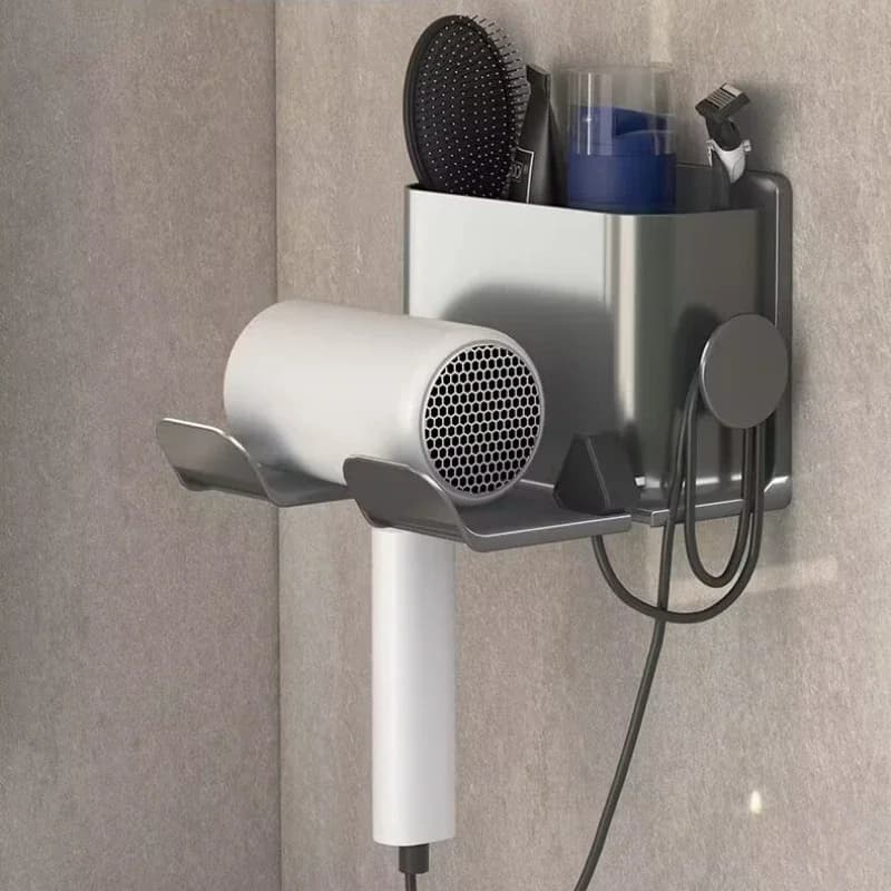 1pc support for hairdryer wall mounted hair plate hair dryer support for hair organizer bathroom shelves for bathroom organization