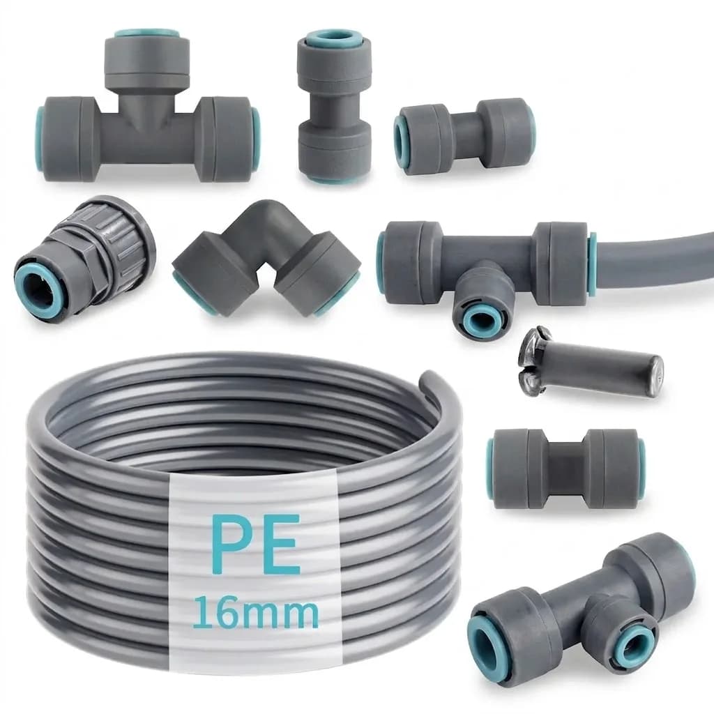 Garden Drip System Fittings OD 12mm PE Hose Irrigation Connector Tee Straight Elbow Pipe Repair Adapter Watering Tubing Joints