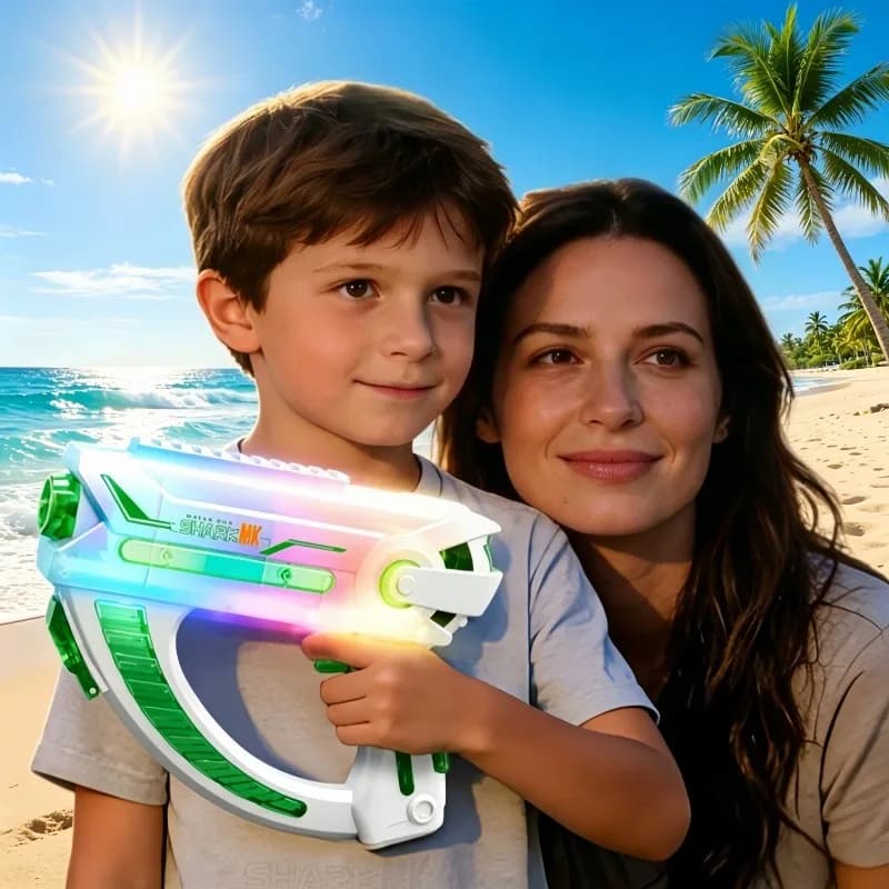 Kids Automatic Electric Water Gun with LED Light Continuous Shooting Water Blaster Summer Outdoor Pool Beach Party Children Toys