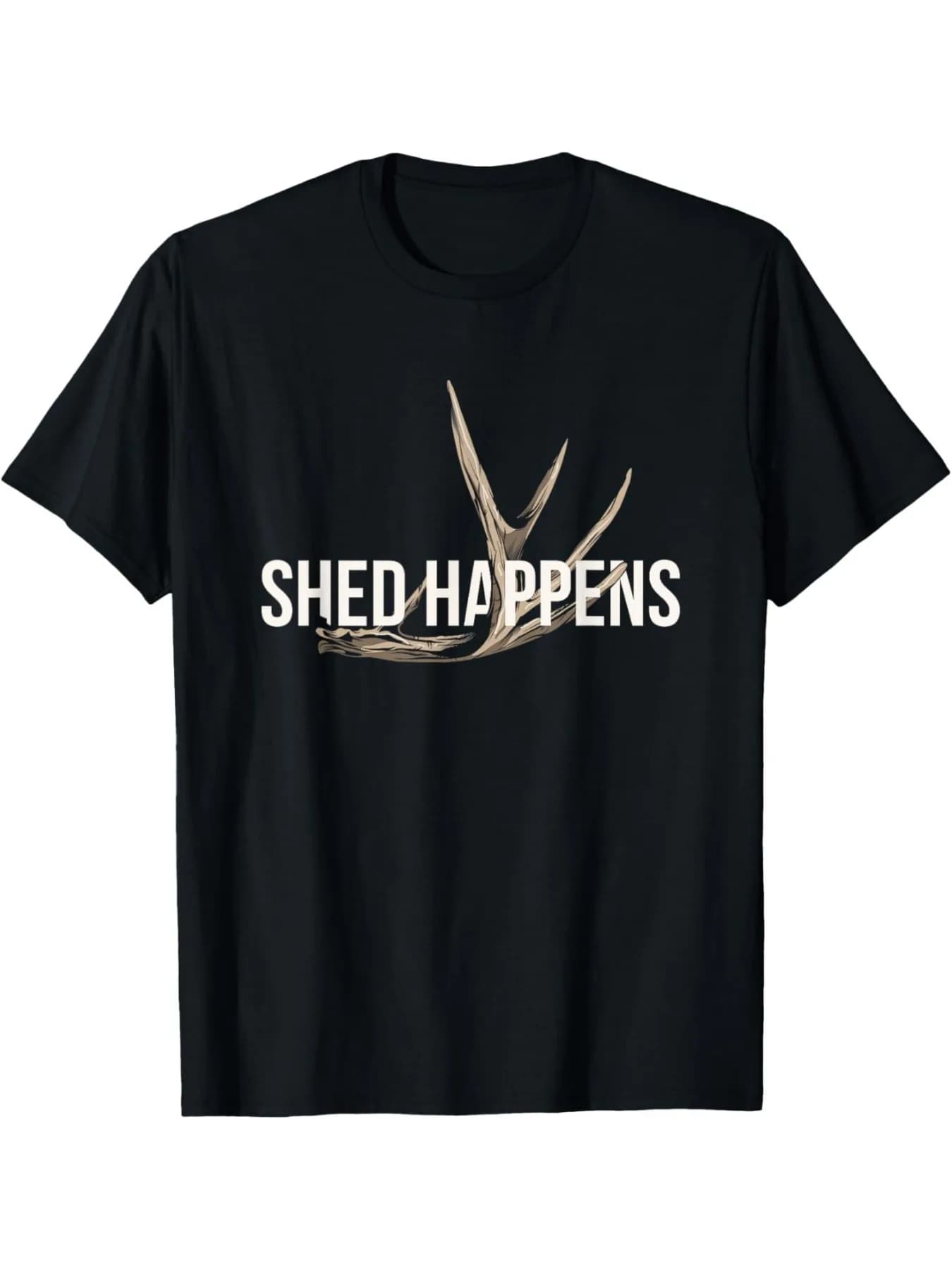 T-shirt Elk Hunter "Shed Happens" - Divertente caccia ai cervi, maglietta casual estiva a maniche corte