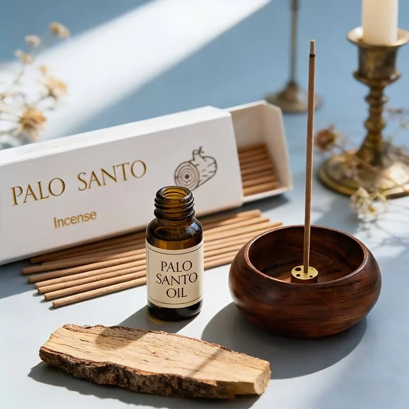 Circa 35 Bastoncini/Scatola di Incenso Peruviano Sacro con Olio Essenziale, Spessore 0,3 cm, Profumato al Legno, per Yoga, Meditazione, Spa, Fragranza, Aromaterapia, Purificazione Energetica