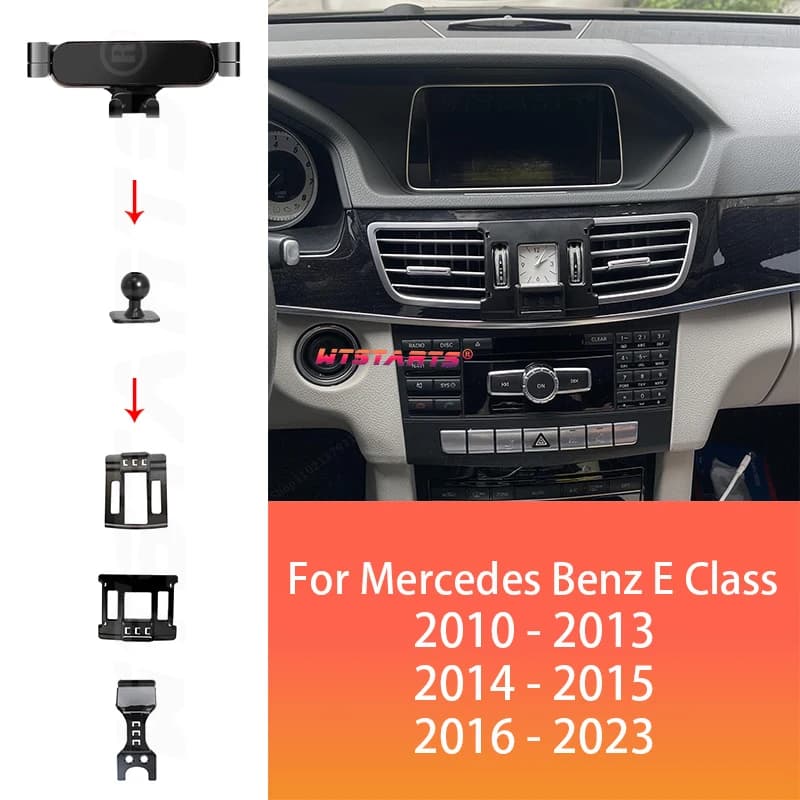 Supporto per telefono da auto per Mercedes-Benz classe E V212 V213 W212 2010-2023 supporto per telefono rotante regolabile Base accessori interni