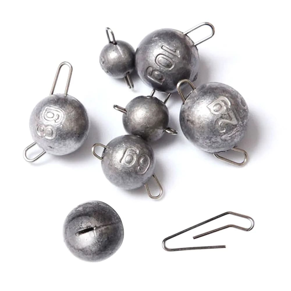 15-90 pezzi Pesi da pesca Zavorra Cannonball Cheburashka Pesi Kit 2g, 3g, 4g, 5g, 6g, 8g, 10g, 12g