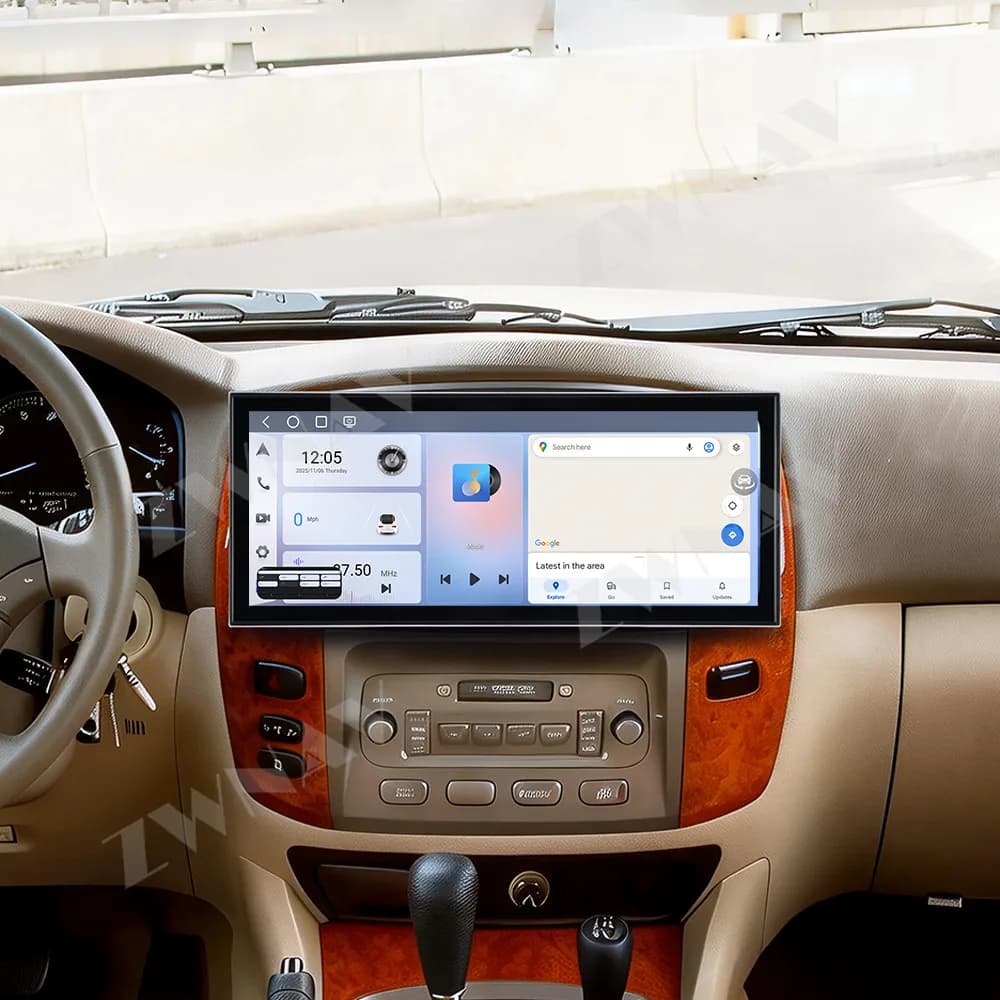 Car Gps Multimedia Player Android 15 15.8" Hd Screen Carplay For Toyota Land Cruiser LC100 VXR 2002-2005 Interior Accessories