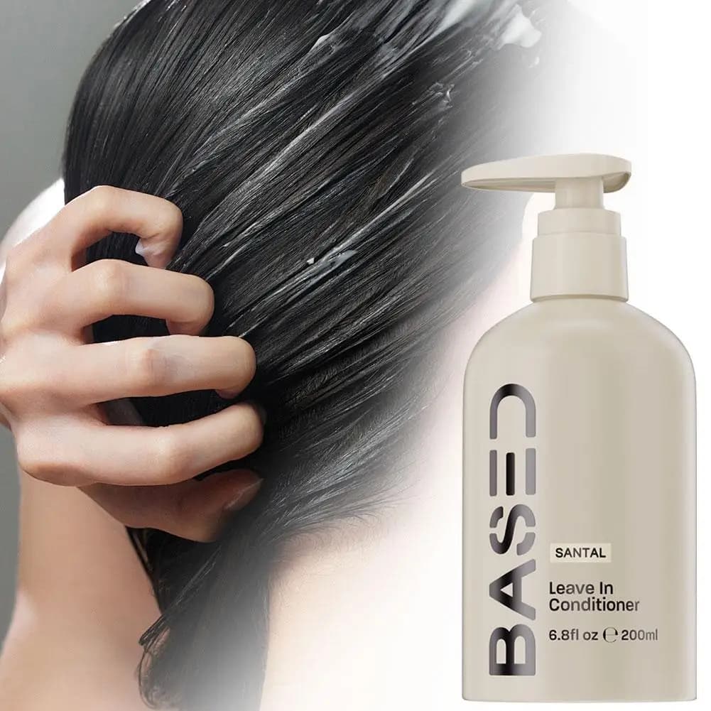 BASED Balm without rinsing with Sandalwood, Mask Hydrating Hair Deep with Argan Oil and Keratin, Double Repair Tips, Heat Protection