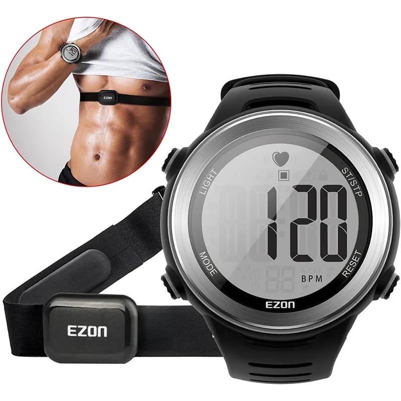 Waterproof digital sports watch for men and women, heart rate monitor, chest strap, race, cycling, polar watches