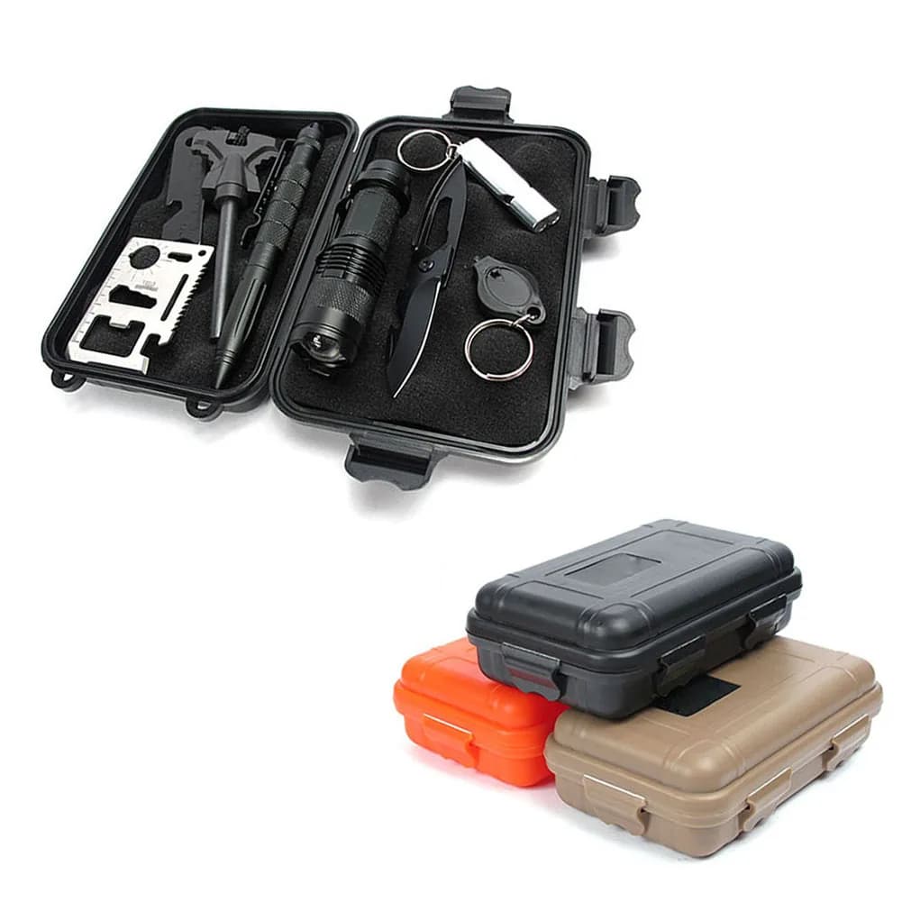 Outdoor Survival Container Airtight Housing Waterproof Shockproof Box For Fishing Tools