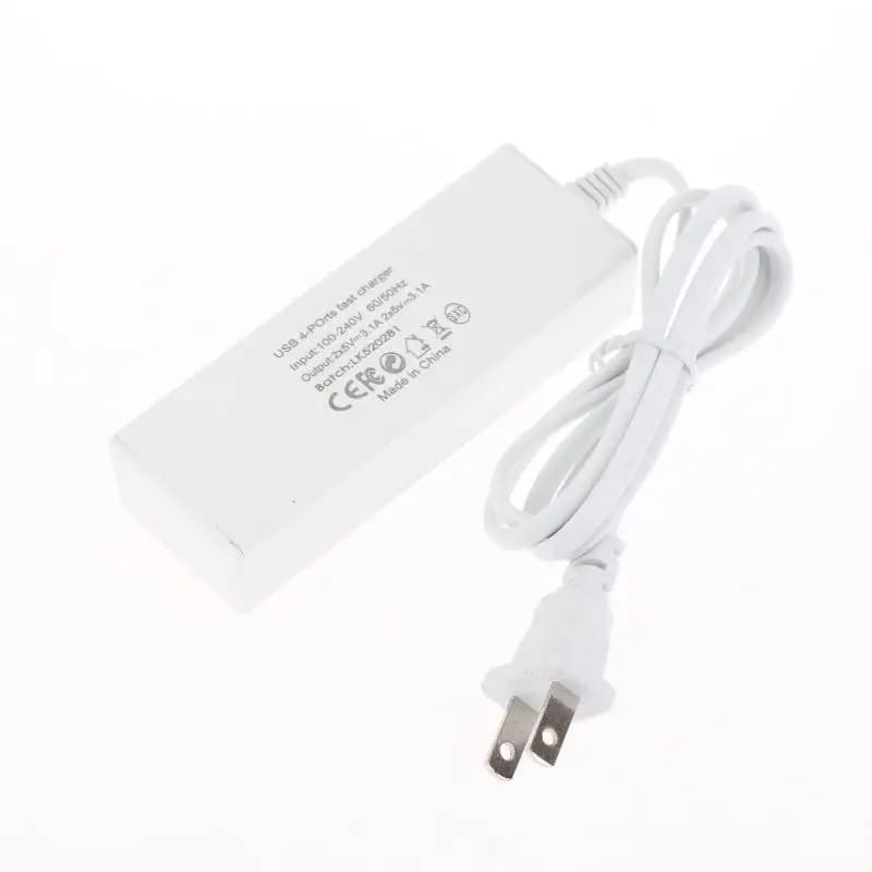 4 Ports USB Quick Charger Charging USB C Charger Power Strip Multi Splitter Adapter Portable Travel Charger