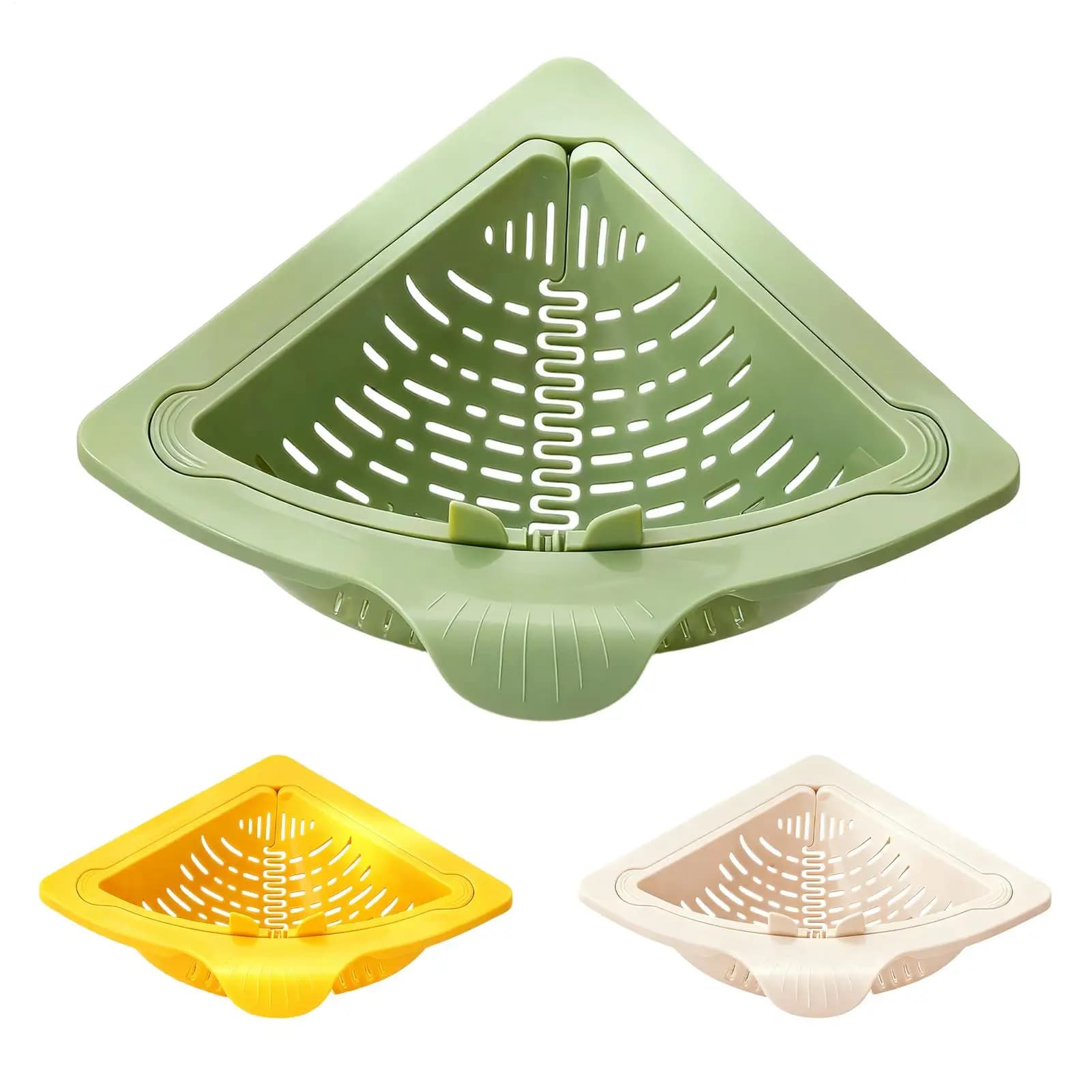 Cestello Angolare Magnetico per Lavello, Cestello Triangolare Multifunzionale per Rifiuti Alimentari, Contenitore per Rifiuti da Cucina