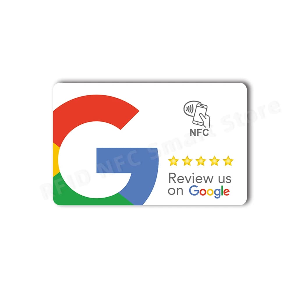 NFC Richiedici su Recensioni di Google Schede Tap NFC NT/AG215 504 byte 13,56 MHz Medie Sociali Schede Recensioni di Google Biglietti da visita NFC
