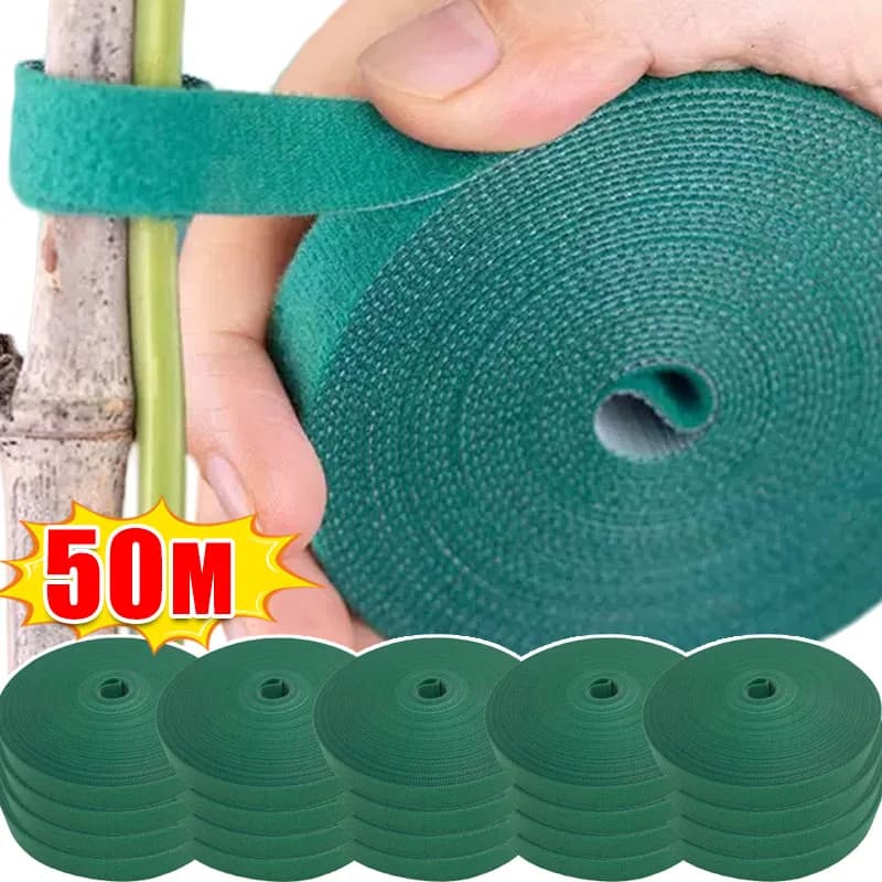 50/2M Fascette per piante in nylon Fasciatura per piante Gancio per legare Supporto per piante regolabile Nastro di fissaggio riutilizzabile per accessori da giardino domestico