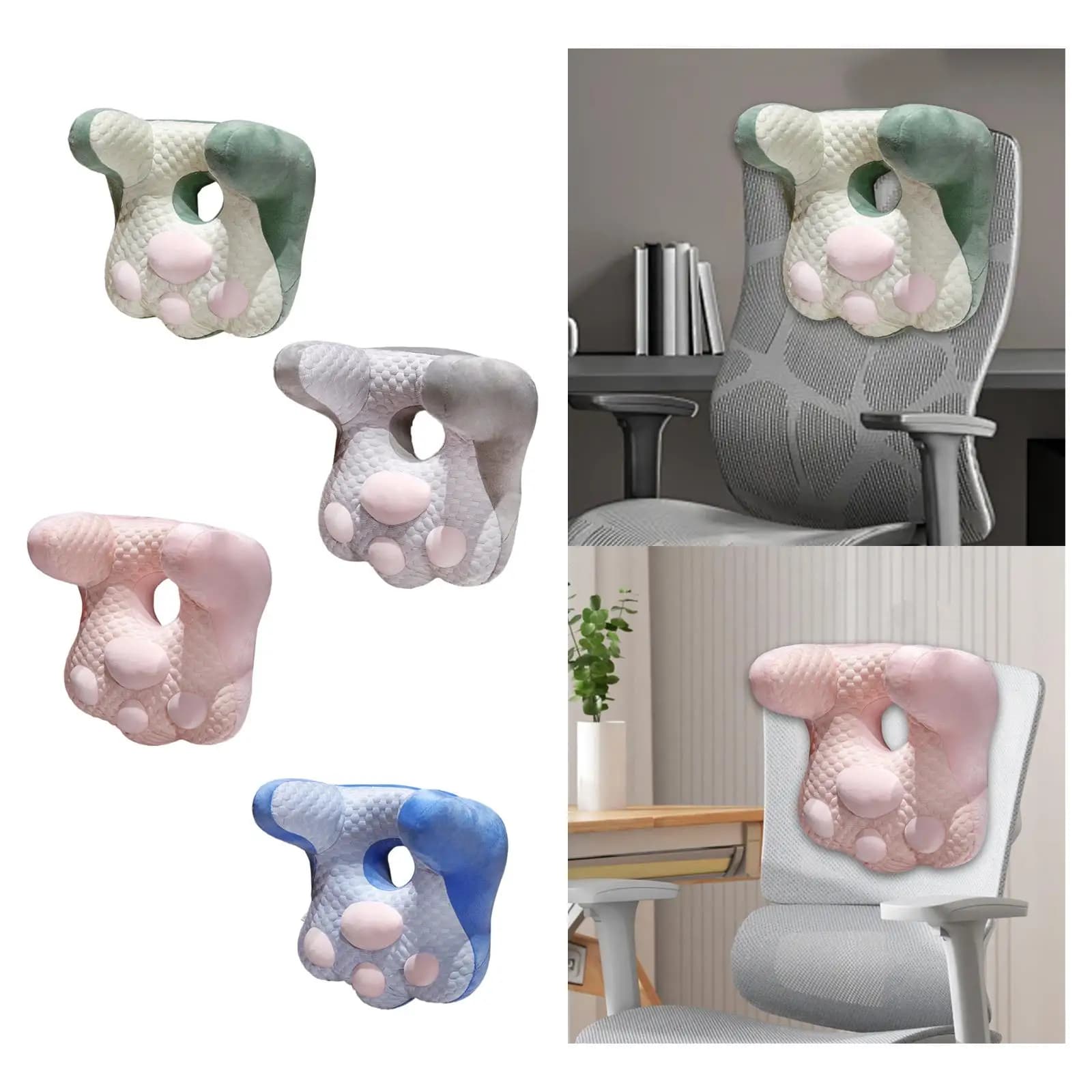 Cuscino per il Collo per Sedia da Ufficio, Traspirante e Confortevole, Poggiatesta Ergonomico per Dormire, Sedia da Gaming, Pausa Pranzo, Auto, Estate