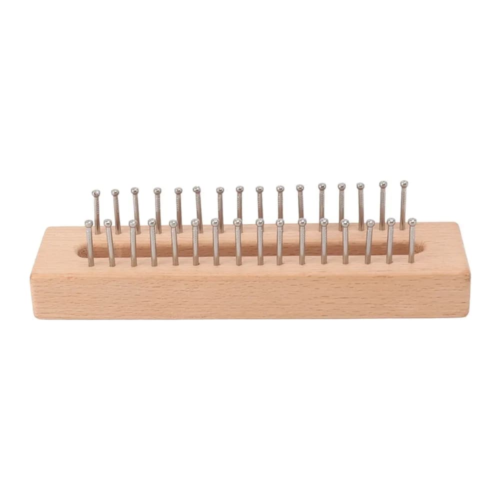 Easy Use Beech Wood Knitting Loom Simple Design Portable Weaving Machine Wooden Material Handmade Style Craft Tool Art Creation