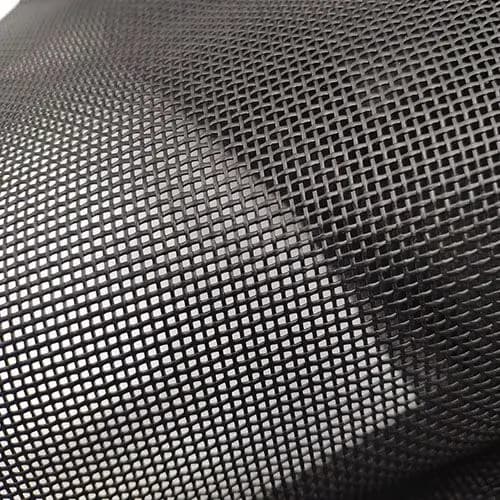 Tessuto a rete nero traspirante al metro per tende decorative con cuscino cucito tinta unita sedie da spiaggia per esterni panno spesso indossabile