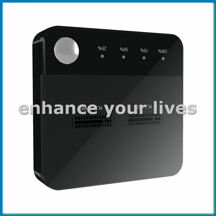 Duplicatore M.2 SATA Custodia M.2 SATA a Nvme SSD Docking station per disco rigido esterno con clone per lettore SSD HDD M2-VVNB