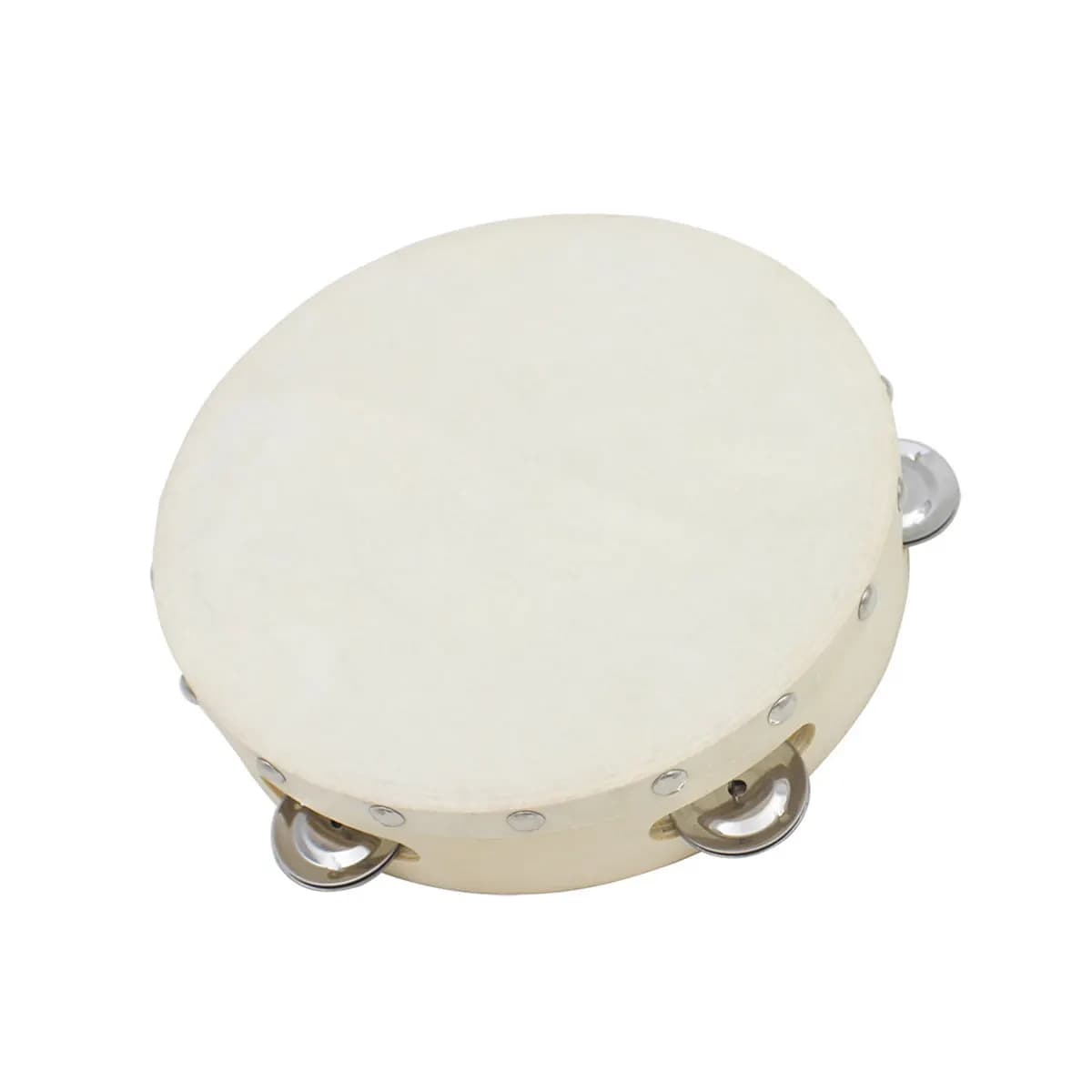 Tamburello a mano da 8 pollici con sonagli brillanti, strumento a percussione divertente per lo sviluppo musicale, KTV e concerti