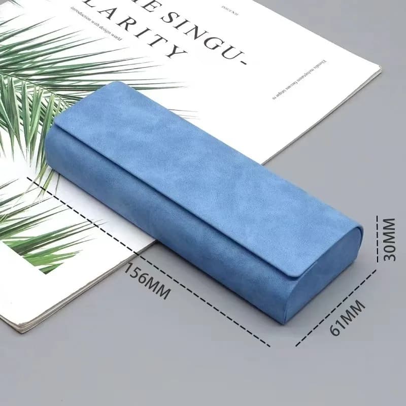 Fashion Simple Leather Eyewear Case Optical Retro Myopia Glasses Sunglasses Storage Box Fashion for Men and Women