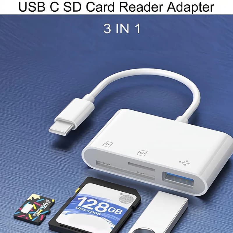 Adattatore Type C Lettore di Schede TF SD OTG Writer Compact Flash USB-C per iPad Pro Huawei Macbook Samsung Xiaomi
