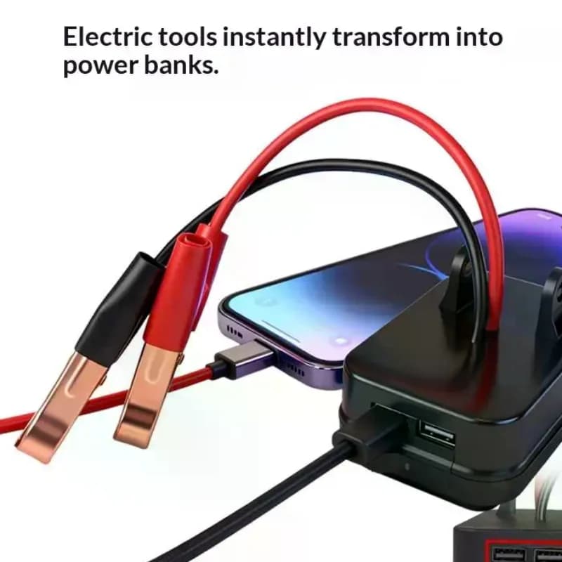 1Pcs Car Accessories Igniter Jump Starter Charger For Lithium Battery Booster Cable Adapter Emergency Power With Clip