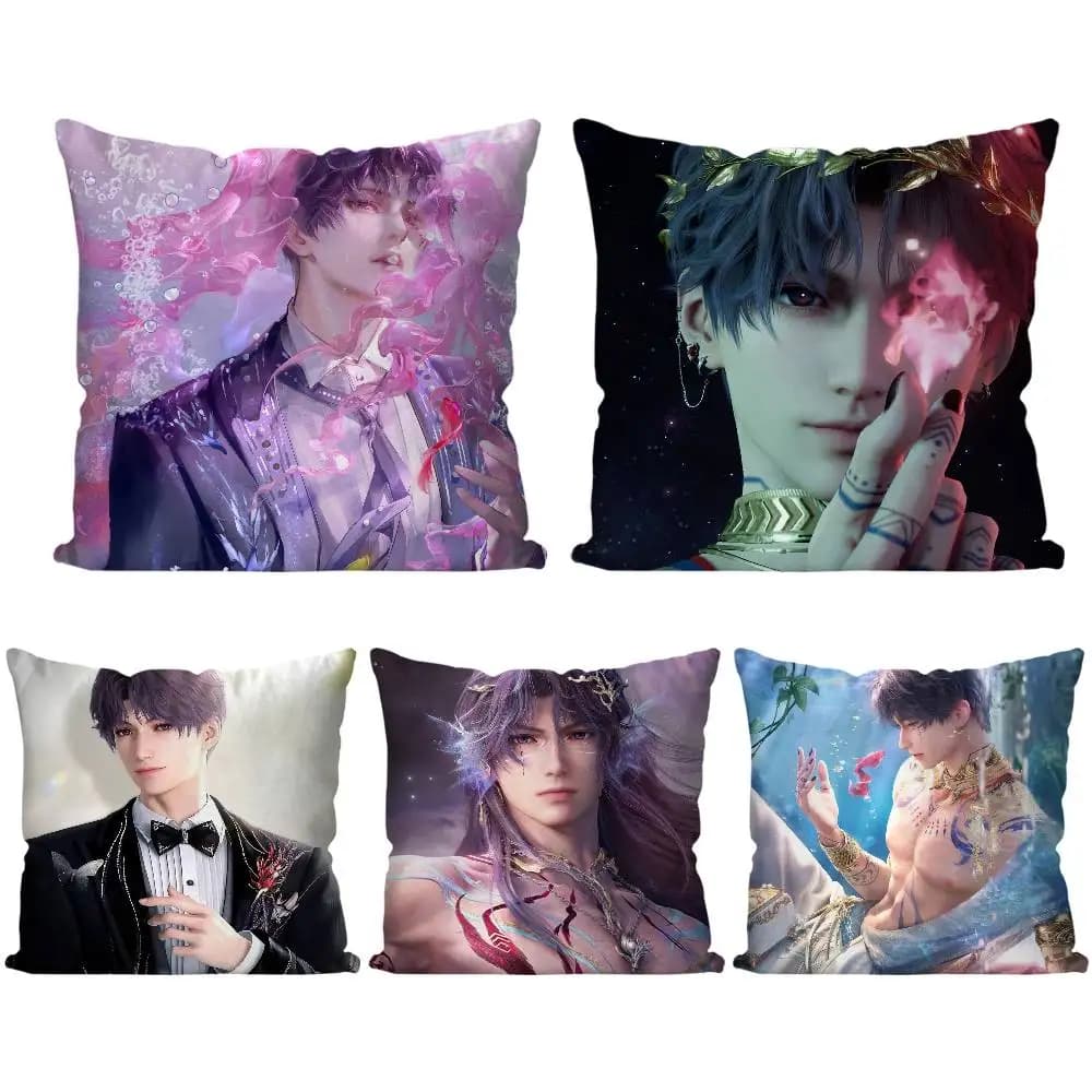 R-Rafayel Love And D-Deepspace Pillow Case Fashion Square Pillowcase Bedroom Sofa Room Ins Decoration Leisure