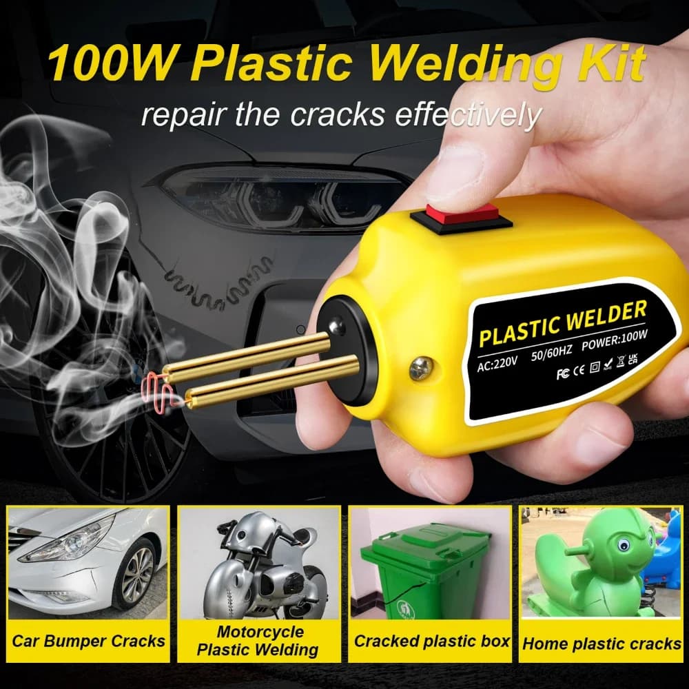 Mini saldatrice di plastica 100W kit di riparazione paraurti cucitrice a caldo saldatore per riparazione plastica pistola per saldatura riparazione paraurti auto