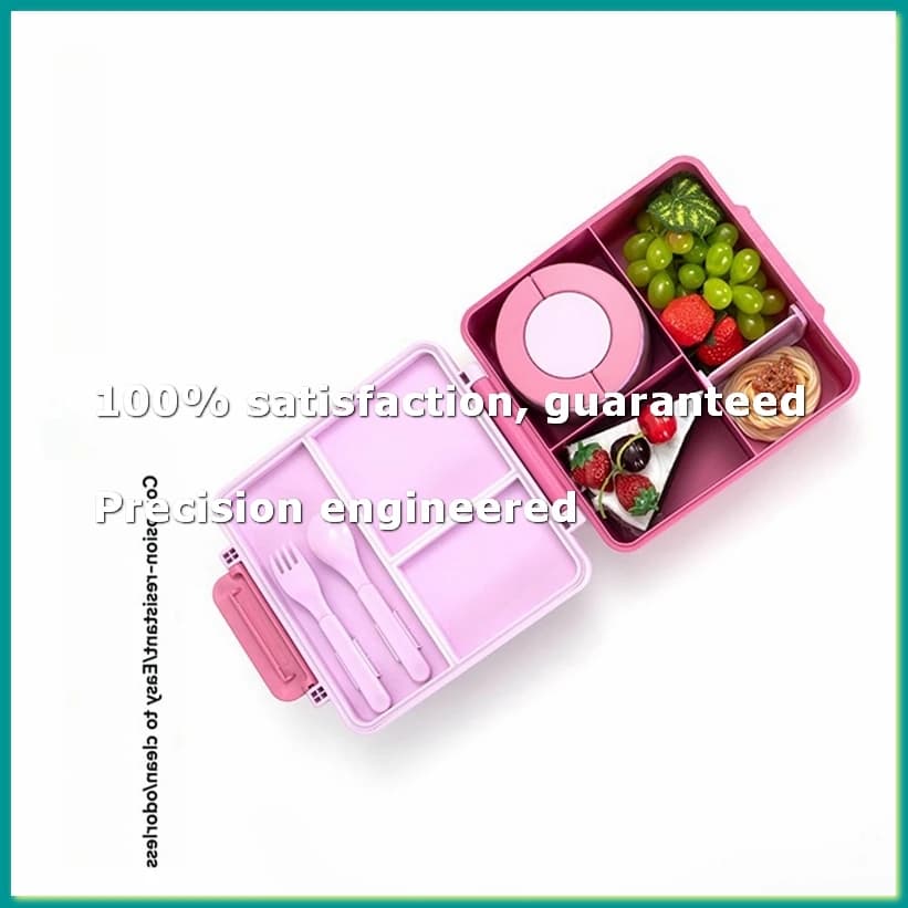 Contenitore per Pranzo Bento per Bambini con Posate, Contenitori Ermetici per Alimenti, Thermos Isolato per Cibo Caldo A-A09G