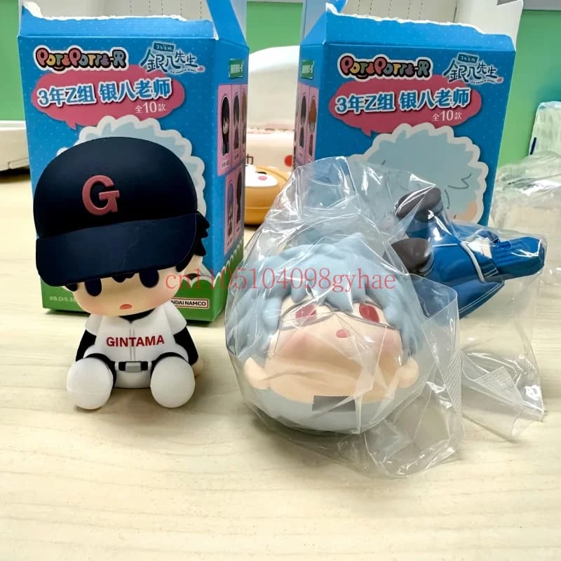 Bandai In Stock Gintama Blind Box Potepotte R 3 Nen Z Gumi Ginpachi Sensei Q Version Resin Figure Anime Desktop Decor kids Gifts