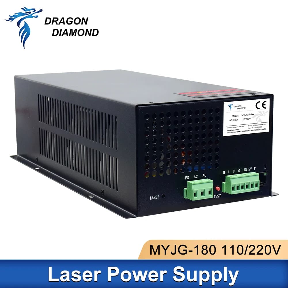 MYJG 150-180W alimentatore Laser CO2 per tubo Laser Co2 180W per macchina da taglio per incisione Laser Co2 M180