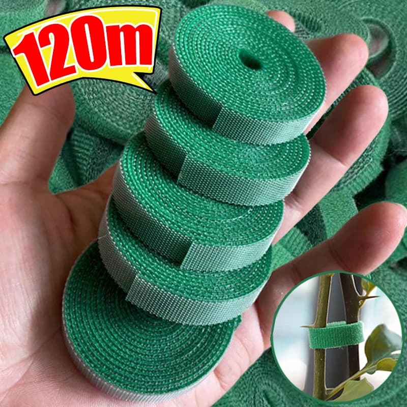 120/2m autoadesivo regolabile pianta fascetta per cavi in nylon piante verdi gancio anello supporto giardino spago fasciatura elementi di fissaggio strisce di nastro