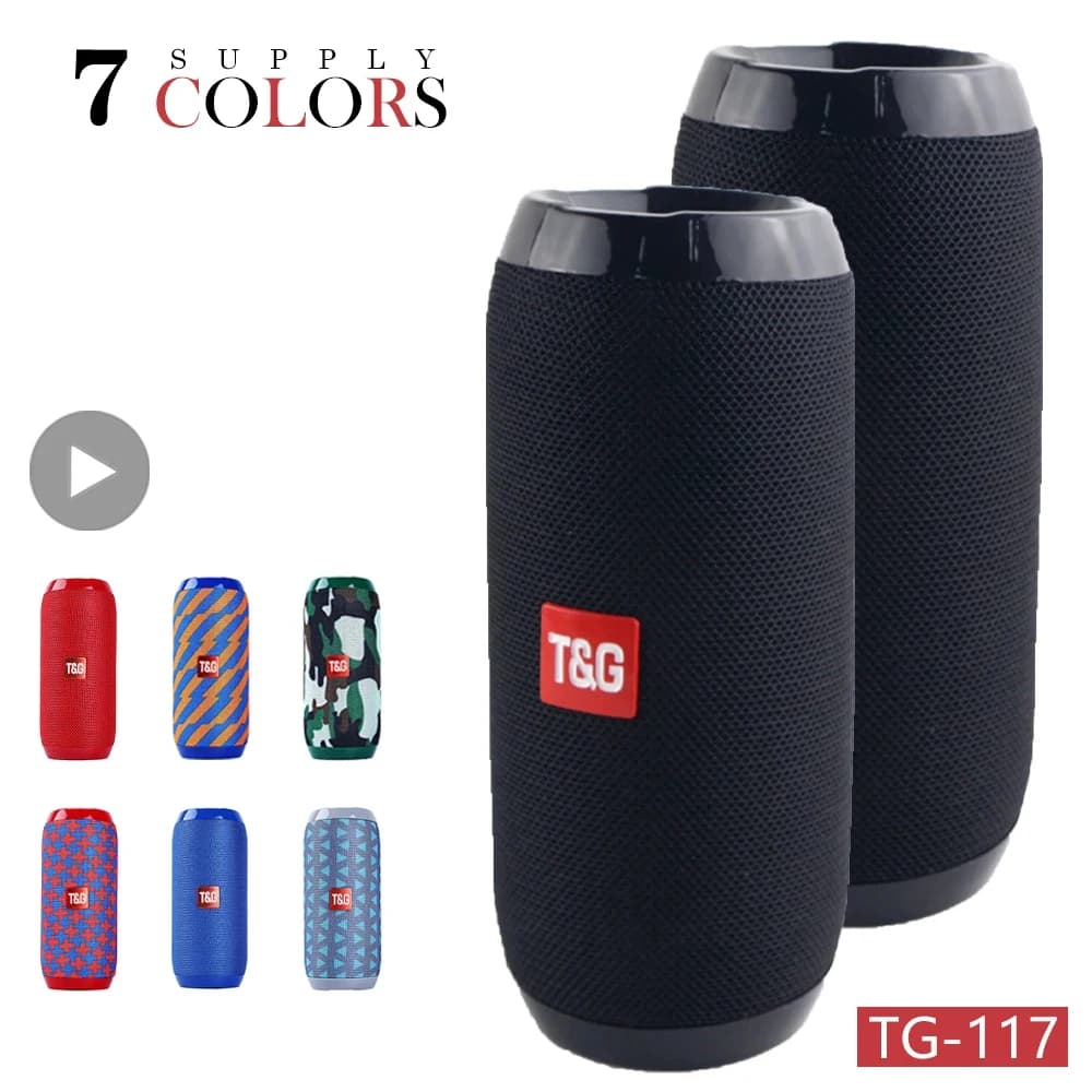 TG117 Portable Bluetooth Speaker Woofer Wireless Outside Free call/Fm/TF card/US flash drive Connect mobile phone/Tablet/TV