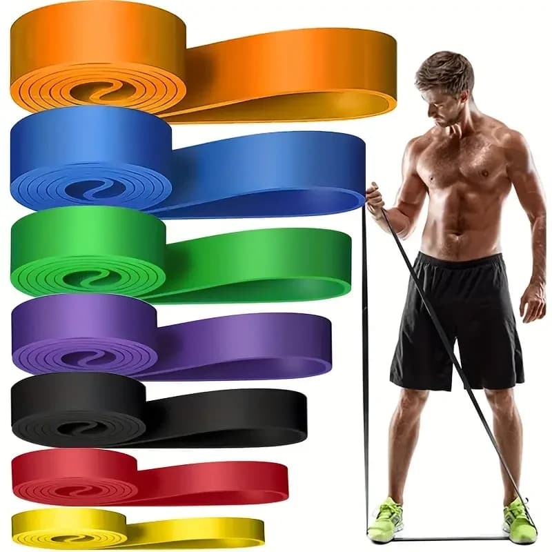 175-250LBS Yoga Multiuso Addensato Resistente Fascia Elastica Fitness Allenamento Resistenza Stretching Fascia Cerchio Spesso