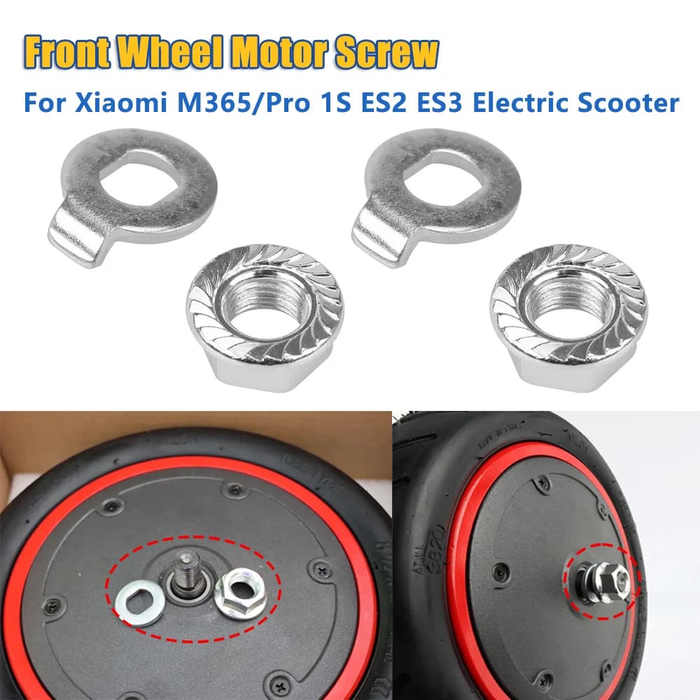 Front Wheel Motor Screws Washers Parts for Xiaomi M365/M365 Pro 1S ES2 ES3 Max G30 G30D Electric Scooter Front Motor Wheel Nuts