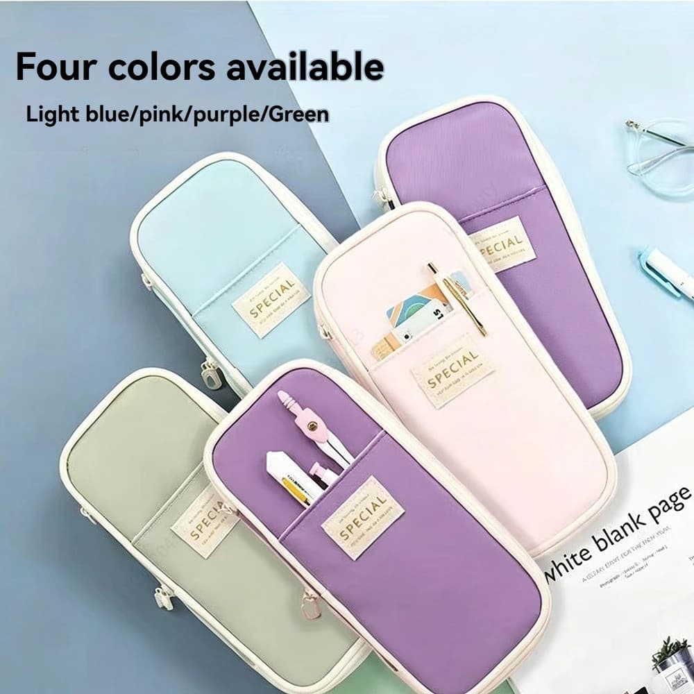 Astuccio Kawaii da 1 Pezzo, Grande Capacità, Portamatite, Scatola Portaoggetti per Ufficio, Studenti, Cancelleria, Materiale Scolastico