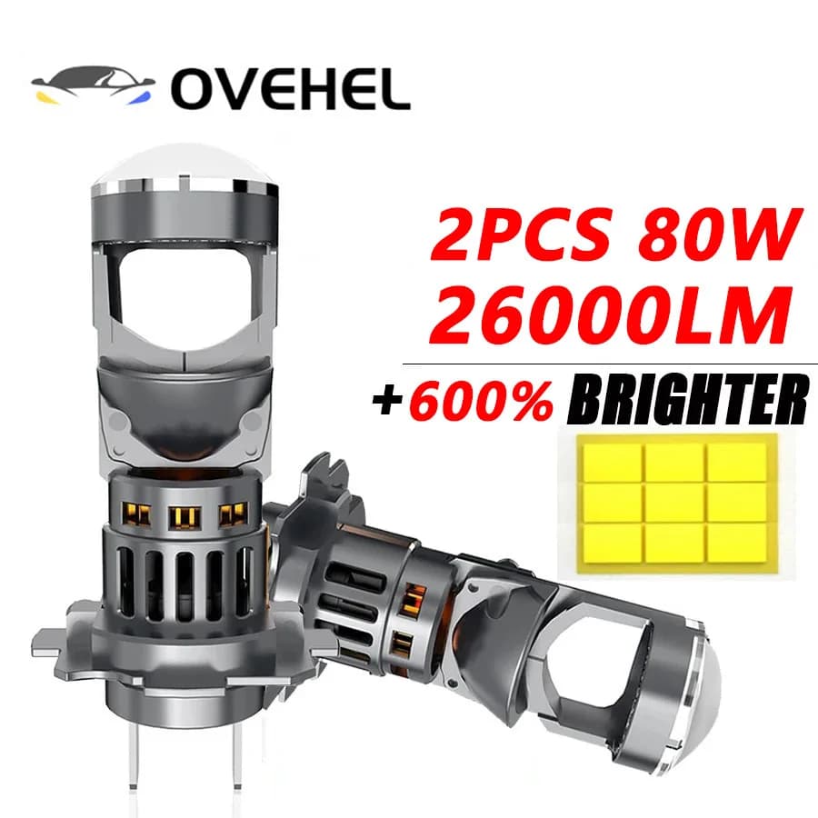 H7 Bi LED Luci per auto Mini obiettivo per proiettore CSP CHIPS 6000K 12V Faretto Lampadina per fari a LED