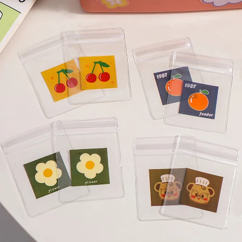 20Pcs Transparent PVC Jewelry Pouches Bags Anti-Oxidation Cute Storage Bag for Earrings Necklace Bracelet Display Packaging Bag