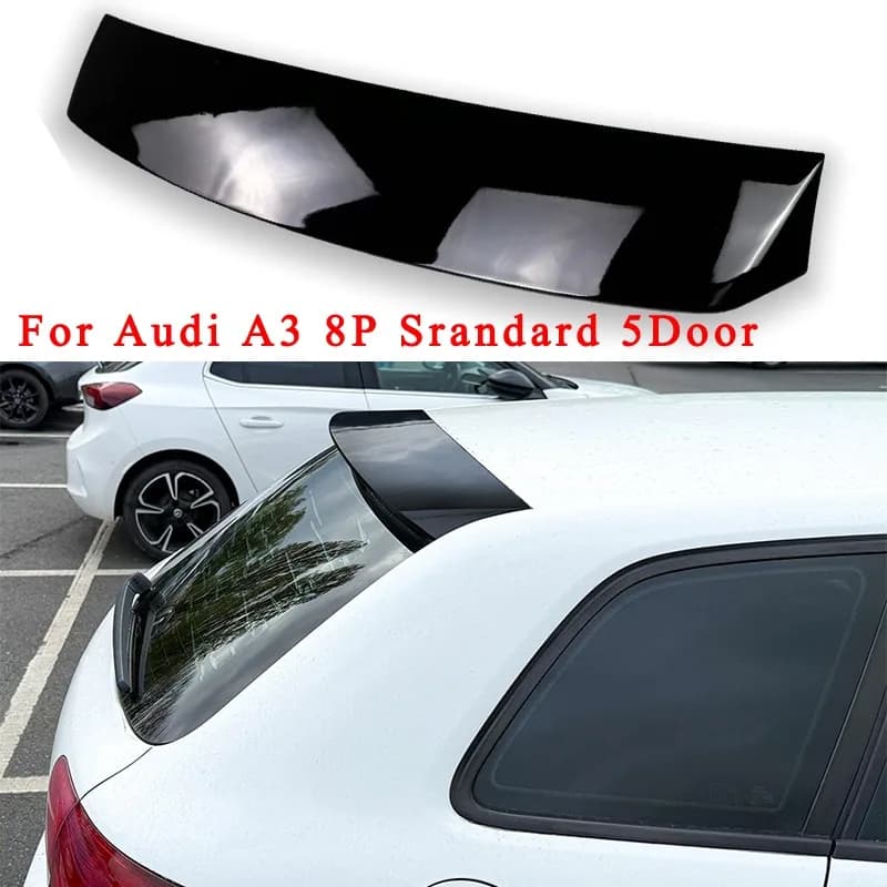 For Audi A3 8P 2004-2013 Standard 5Door Standard Car Rear Boot Roof Lip Spoiler Cap Wing Rear Spoiler Splitter Bodykit Trim