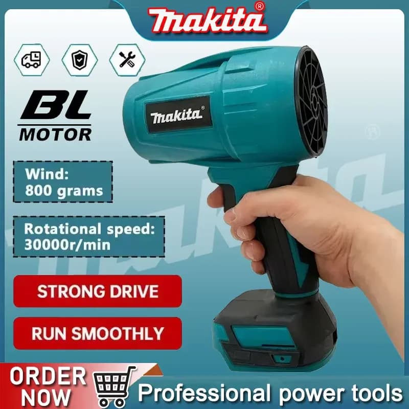 Makita 18V 30000RPM Turbo Jet Fan Ventilatore violento Spolverino elettrico ricaricabile con luce per la pulizia dell'auto