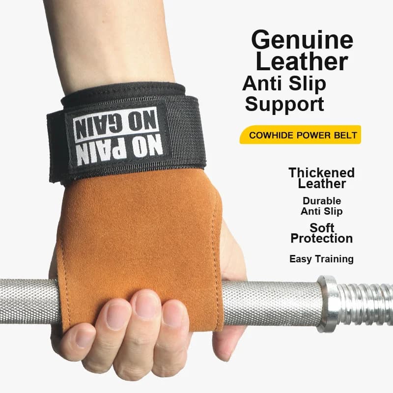 Weight Lifting Wrist Straps with Palm Guard for Pull-up Deadlift Horizontal Bar Training for Men and Women