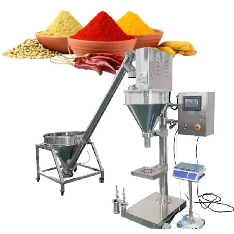 FOODLINE Macchina Riempitrice Automatica a Coclea Personalizzata 5-5 kg per Polvere di Siero, Vitamine, Frullati, Nutrizione, Proteine, Latte in Polvere